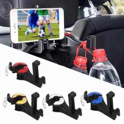 2 In 1 Car Seat Hooks For Purses And Bags With Phone Holder Retractable Car Phone Holder