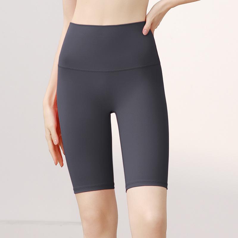 Sports Shorts, Yoga Five-point Pants, Women's High Waist, Hip Lift, Tight Body Wear, Fitness Pants, Running Cycling Pants, Nylon