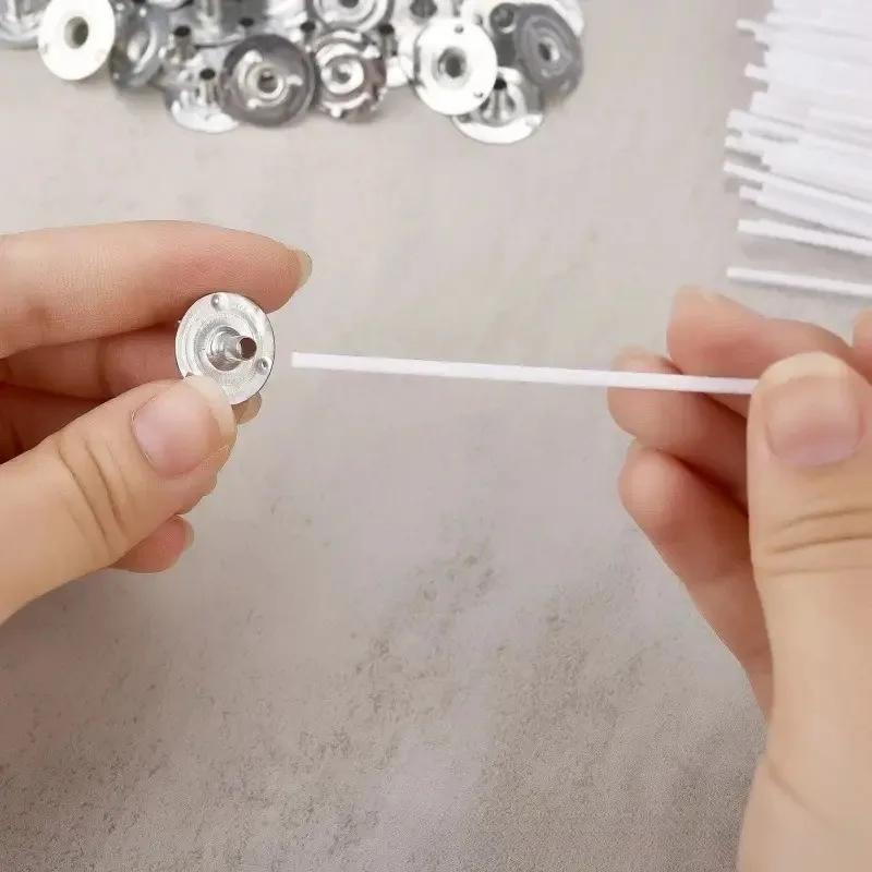 100/300pcs Waxed Cotton Candle Wicks Bulk Hand Dipped Reinforced Wick Bundles for DIY Candle Making Ghee Lamp Supplies