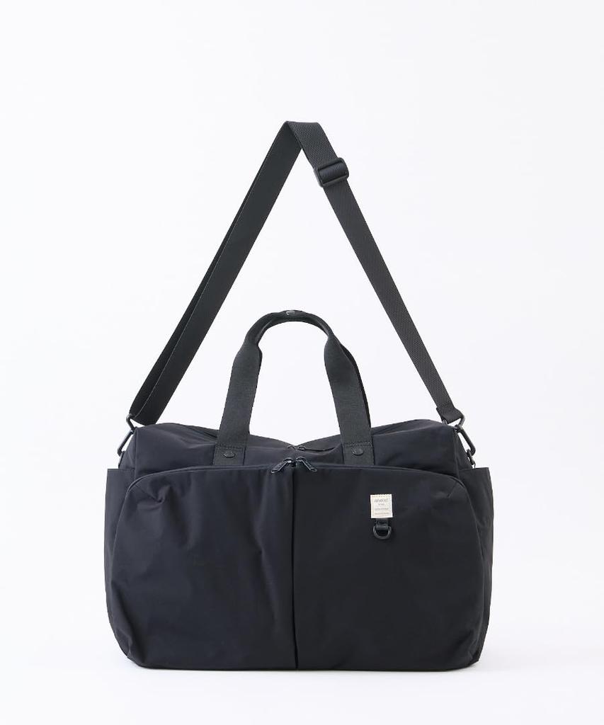 Anello NEW STANDARD Boston Bag, A3 Size, Double-Sided Water-Repellent, Lightweight, 2-Way, 11 Pockets, 30L Carry-On