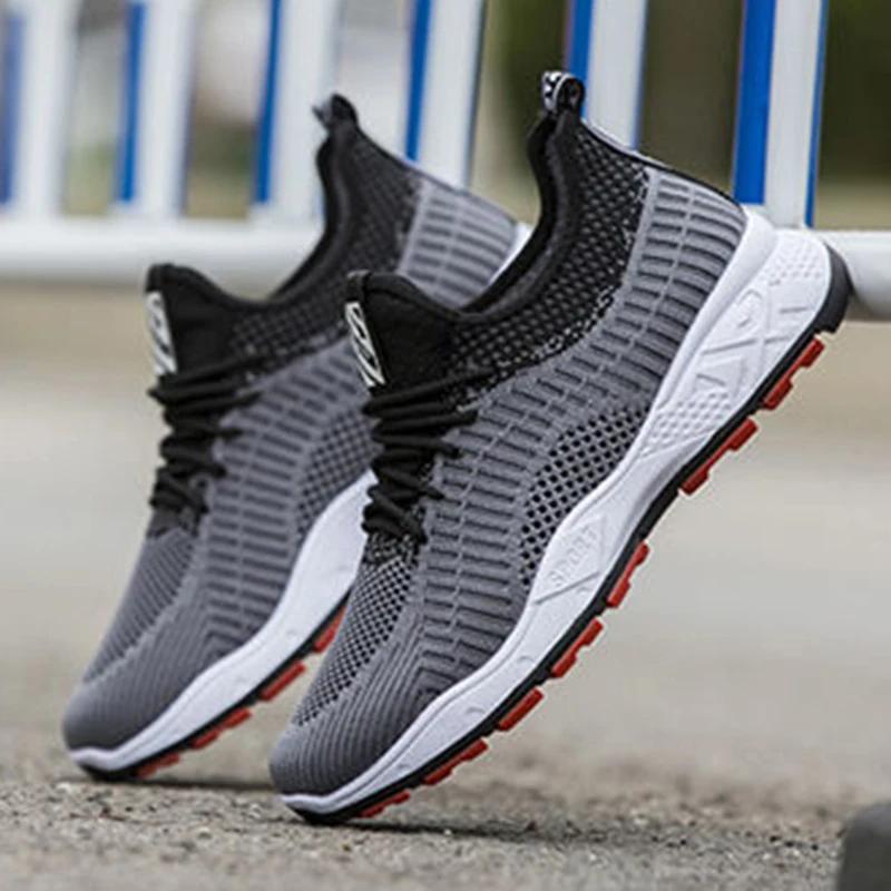 Men Shoes Casual Yez Fashion Sneakers Slip on Male Sport Running Shoes Breathable Training Walking Tennis Flats