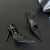 Fashion SUOJIALUN 2025 Spring New Brand Women Sandal Fashion Ankle Strap Ladies Elegant Slingback Shoes Thin High Heel Pointed Toe Pumps
