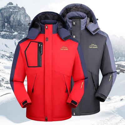 Veste d'extérieur pour homme, veste d'alpinisme en polaire grande taille, coupe-vent et chaude, veste rembourrée en coton épais
