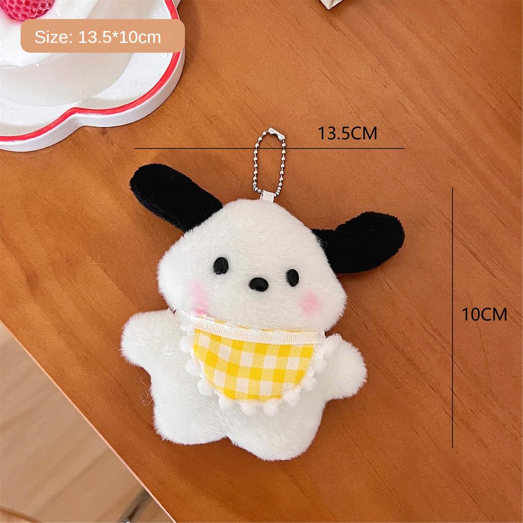 Plush Bib Afraid Of Dogs Girl's Heart Backpack Pendant Long Hair Creative Doll Plush Keychain