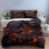 "Volcanic Lava Cracked Bedding" Bedding Duvet Cover Set Duvet Cover Pillowcases (1 * Duvet Cover 2 * Pillowcases, Without Duvet Insert)
