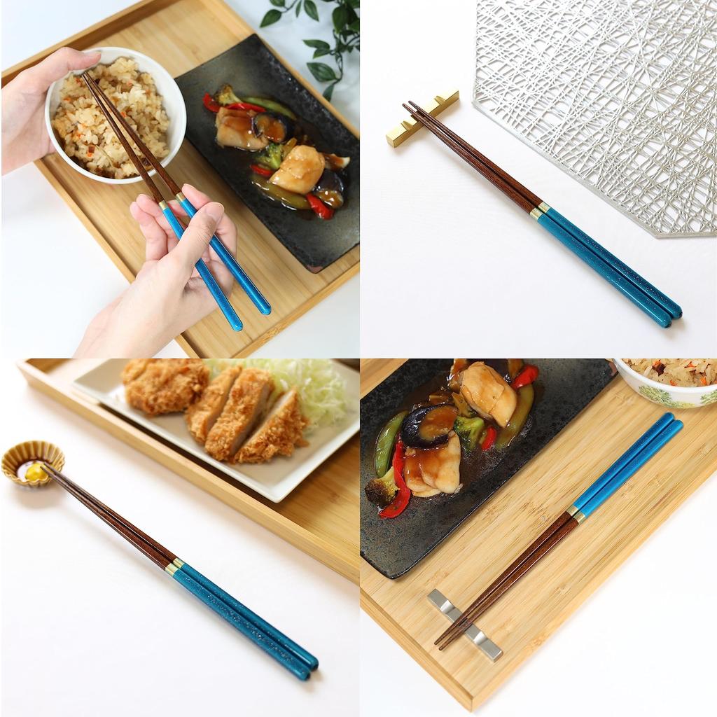 FlaColle Your Birth Month Chopsticks Moon Slim 23cm Made in Dishwasher Stylish Birthday Gift [Choose (September Sapphire)] Chopsticks, Japan,