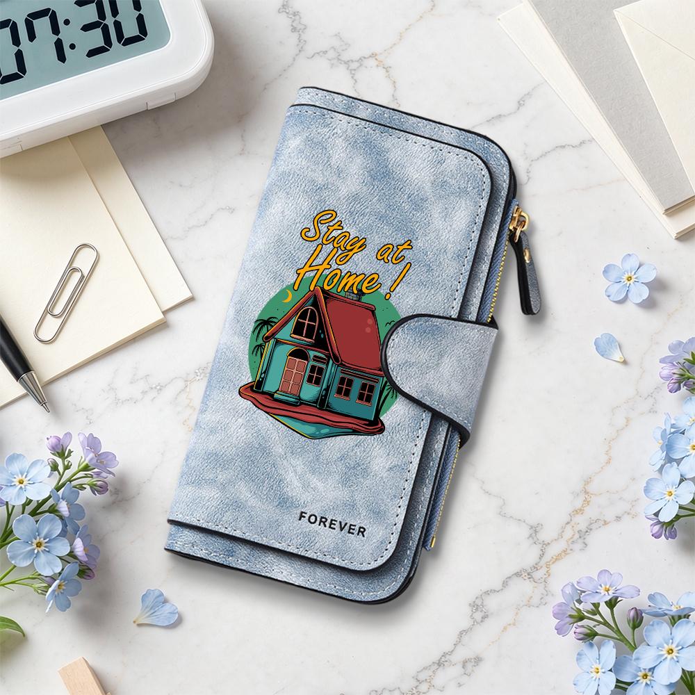 Cute Print Women's Long Wallet Fashion Portable Card Holder Daily Leisure Coin Purse