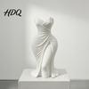Artistic Human Body Vase Elegant Dress Shaped 3D Printed Vase Modern Minimalist Sculpture for Paintbrush Holder Stand Home Decor Dressing
