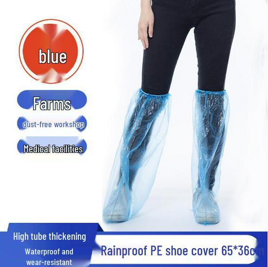 Waterproof Thickened Non-Slip Disposable Shoe Covers for Kids and Adults - Indoor/Outdoor Wear-Resistant Long Tube Design