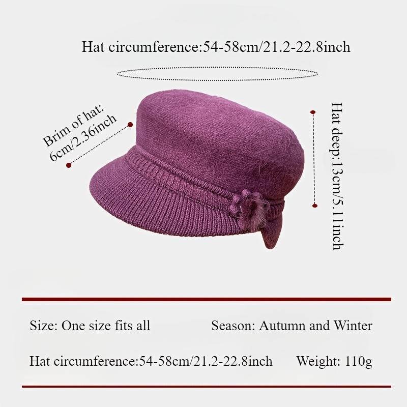 Vidutinio amžiaus ir pagyvenusios moterys Žieminė šilta ausų apsauga Kepurė su ausinėmis, Apsauginė nuo vėjo kepurė močiutei