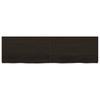 Vidaxl Półka, Ciemnobrązowa, 180X50X(2-6) Cm, Wykończone Drewno Dębowe