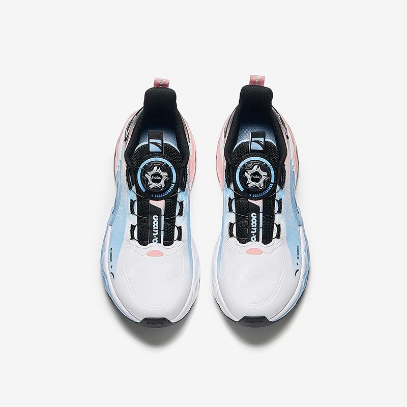 Anta Kids Energy Ring 10.0 Comfortable Rebound Lightweight Shock Absorption Low Top Running Shoes Kids Running Shoes White Black Blue 322445504N-1