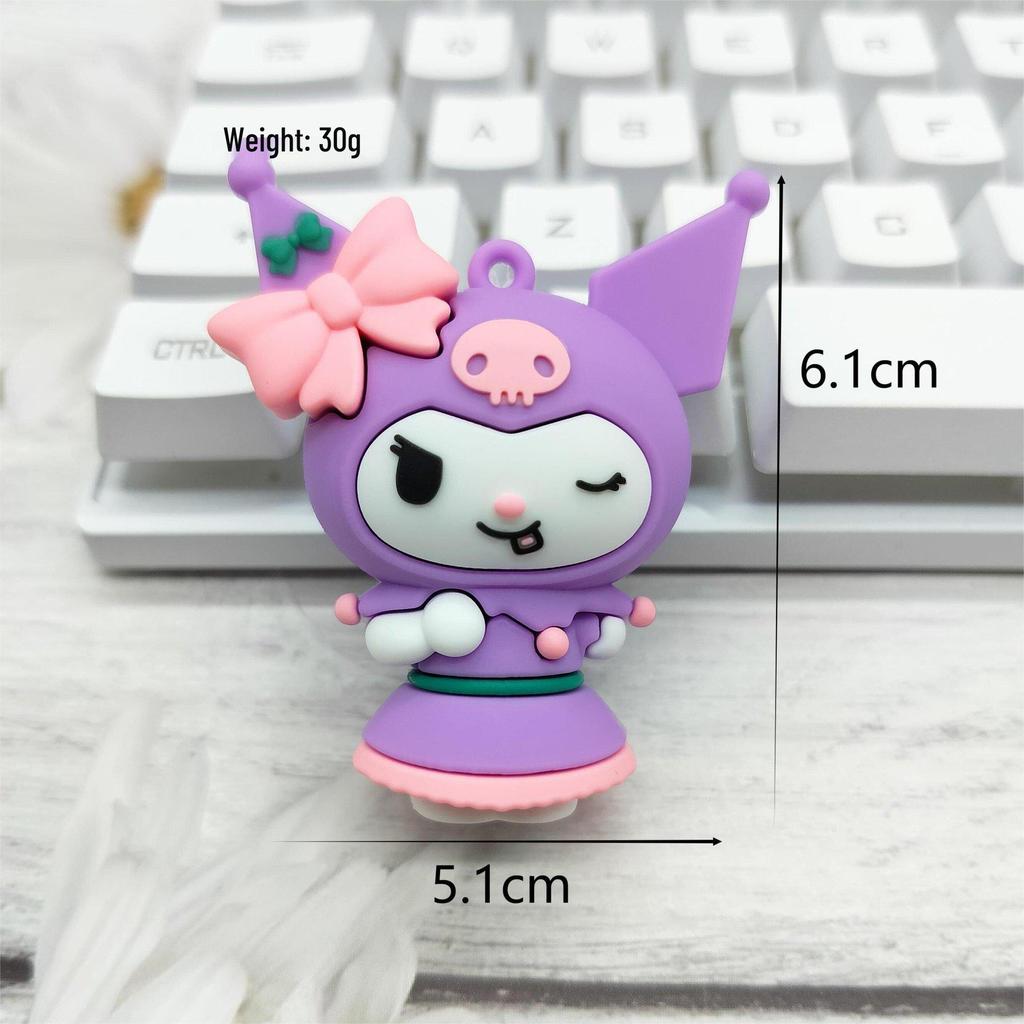 Cartoon KT Cat Keychain: Soft PVC Rubber Sanrio Bag Pendant DIY Accessory