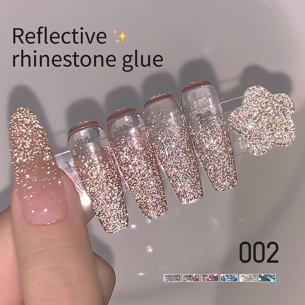 Reflective Disco Glitter Nail Polish Gel, Sparkling Nail Art Gel, Long-Lasting Peelable No Lamp Needed, Glow Party Nail Set, Multi-Color Options