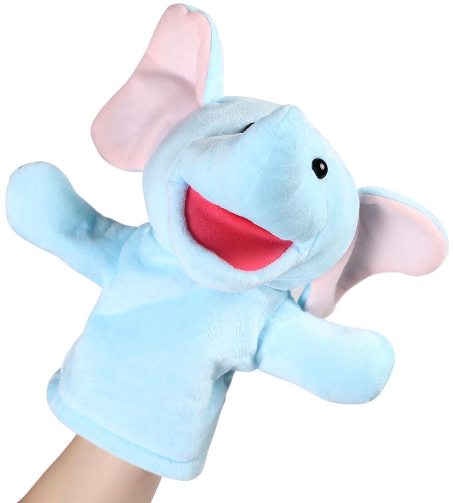 ColorfylCoco Puppet Elephant Moving Mouth Hand Puppet Animal Animal Puppet Show Ventriloquism Glove Puppet (Elephant)