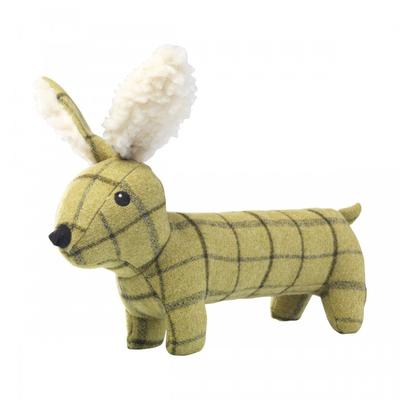 Plush Tweed Hare Long Body Dog Toy