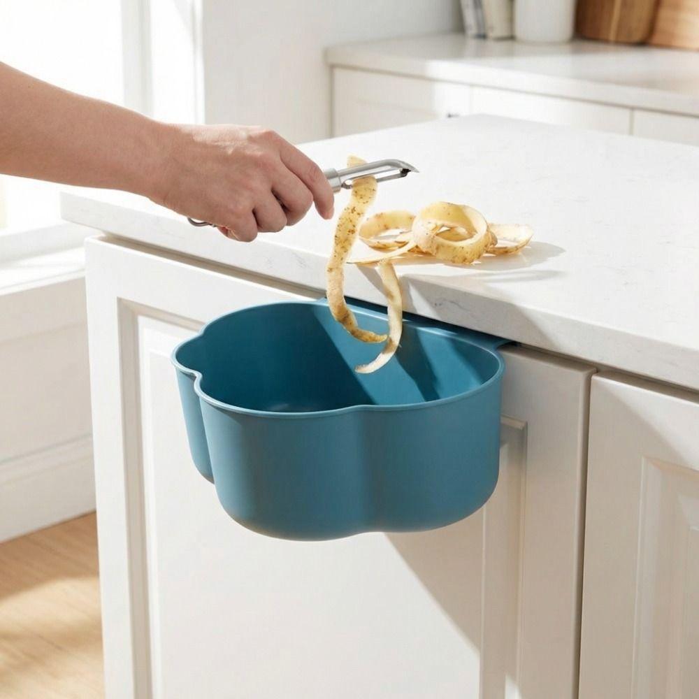 Space Saving Kitchen Hanging Trash Can Large Capacity Garbage Basin Creative Waste Bin  Bathroom