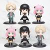 6PCS/SET Anime Spy X Family Anya's Chimera Forger Anya PVC Figure Model Toys Decorative Gift