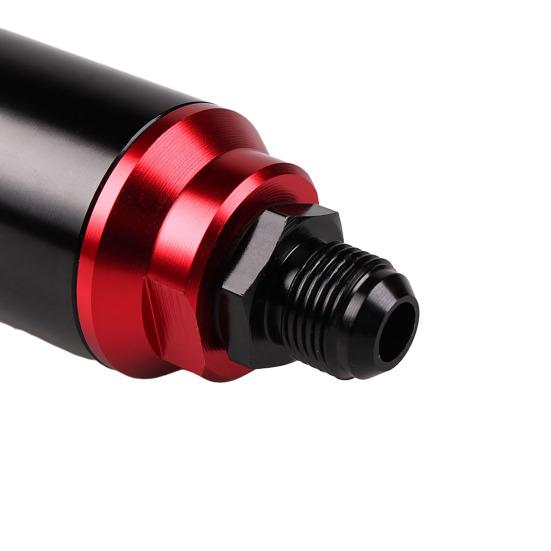 Aluminum Racing Fuel Filter 44mm/50mm with AN6/AN8/AN10 Fittings 60/100 Micron Filter Universal Engine Fuel Purifier Filter for Cars Trucks &