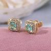 Geometric elegant square earrings for women's wedding engagement party jewelry accessories