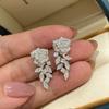 Musla Design Hot Sale Vintage Earrings for Women Fashion Luxury Jewelry 925 Sterling Diamonds Flower Shape Silver Stud Earrings