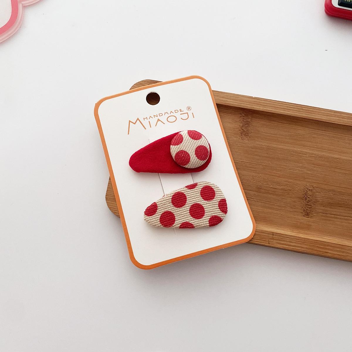 

Кавайные красные заколки для волос с бантиком и точками, детские, для маленьких девочек, детские, заколки-банты, шпильки, аксессуары, заколка для волос, головной убор, головной убор about 6.5 cm