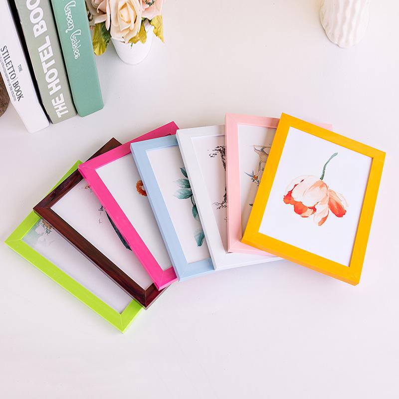 6inch Fashion Home Decor Wooden Picture Frame Wall Photo Frame Desktop Picture Frame Office Desktop Decoration Maison