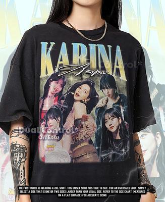 KARINA AESPA Bootleg Shirt, Karina Aespa Retro Tees, K-Pop Queen T-Shirt, Idol Longsleeve, Karina Aespa Vintage Sweater #saf