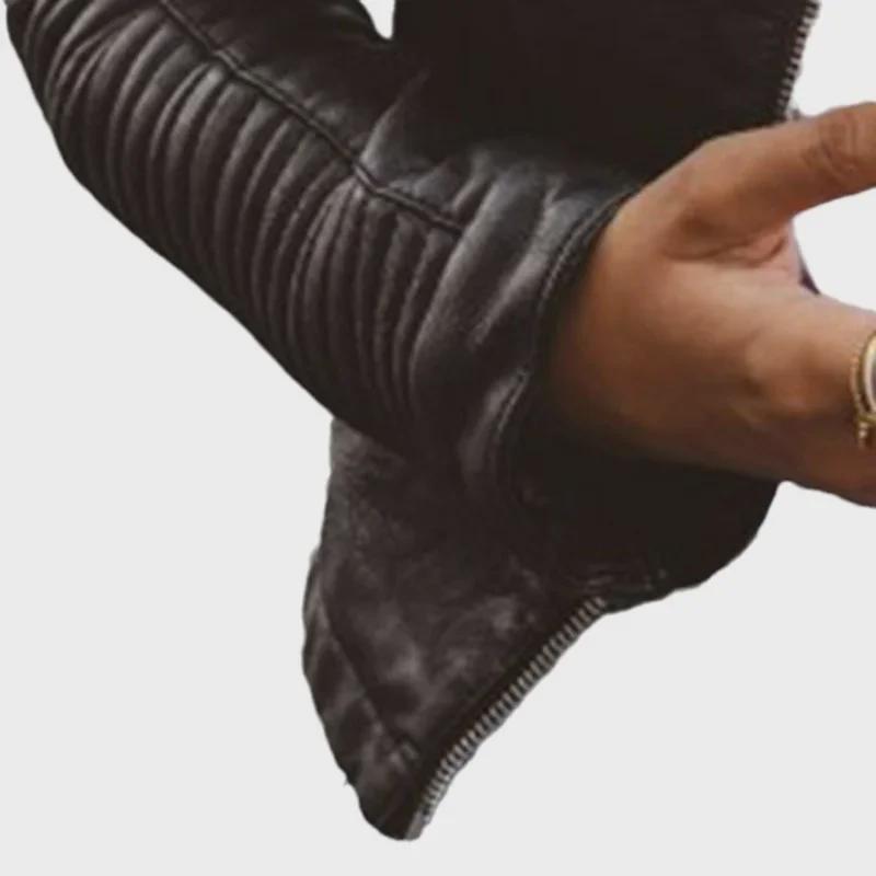 Trendy Short Leather Jacket: High-Quality Fashionable Design