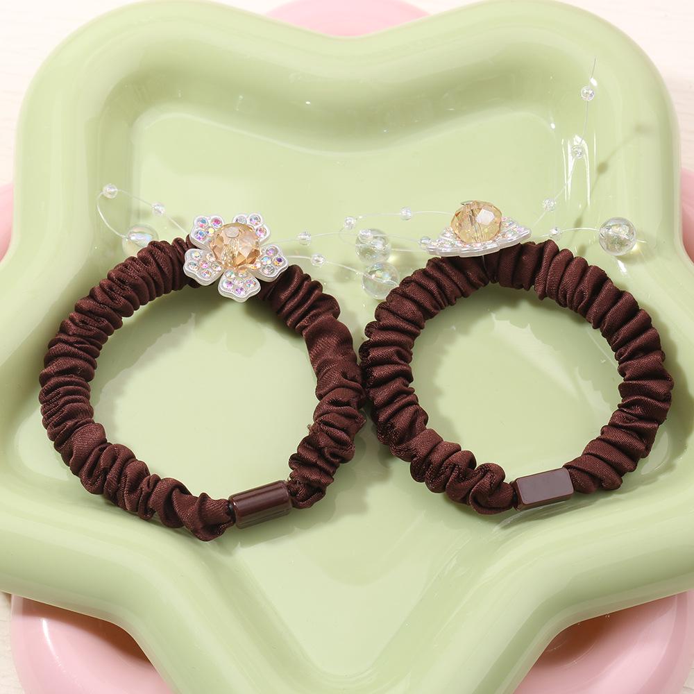 Elegantes Perlenblumen-Haargummi - Französisch & Koreanisch inspirierter Haarschmuck 2025