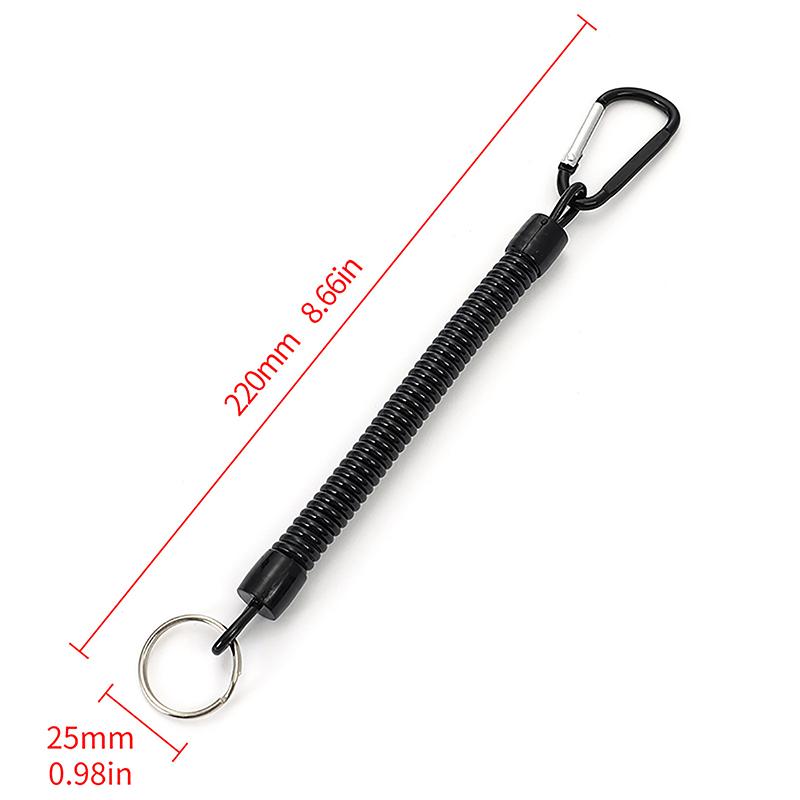 1 Pcs Fishing Tools Anti-Lost Lanyard Telescopic Elastic Retention Rope Safety Spring Lanyard Rope Key Ring Chain Accessories