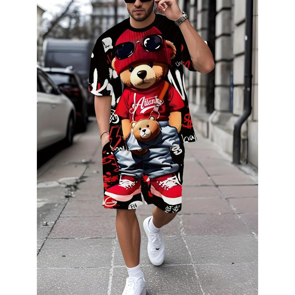 Summer Bestseller  Street Casual Fashion Soft Comfortable Breathable and Lightweight Men's Set