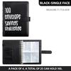 Money Saving Challenge 100 Envelopes Binder Set Save $5 050 with Fun Cash Budget System for Adults  Black