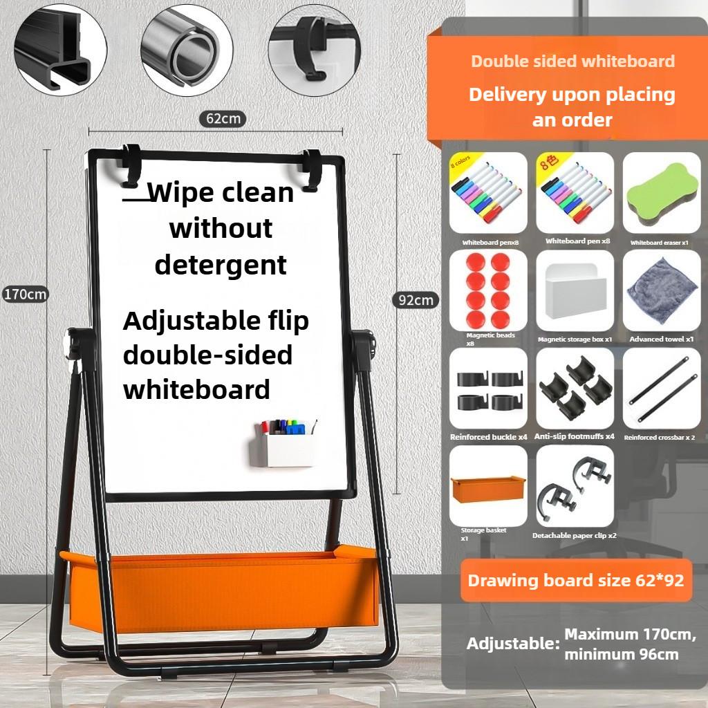Foldable 360 Degrees Magnetic Whiteboard Premium Magnetic Standing White Board Dual-side Notice Board Writing Boards Stands