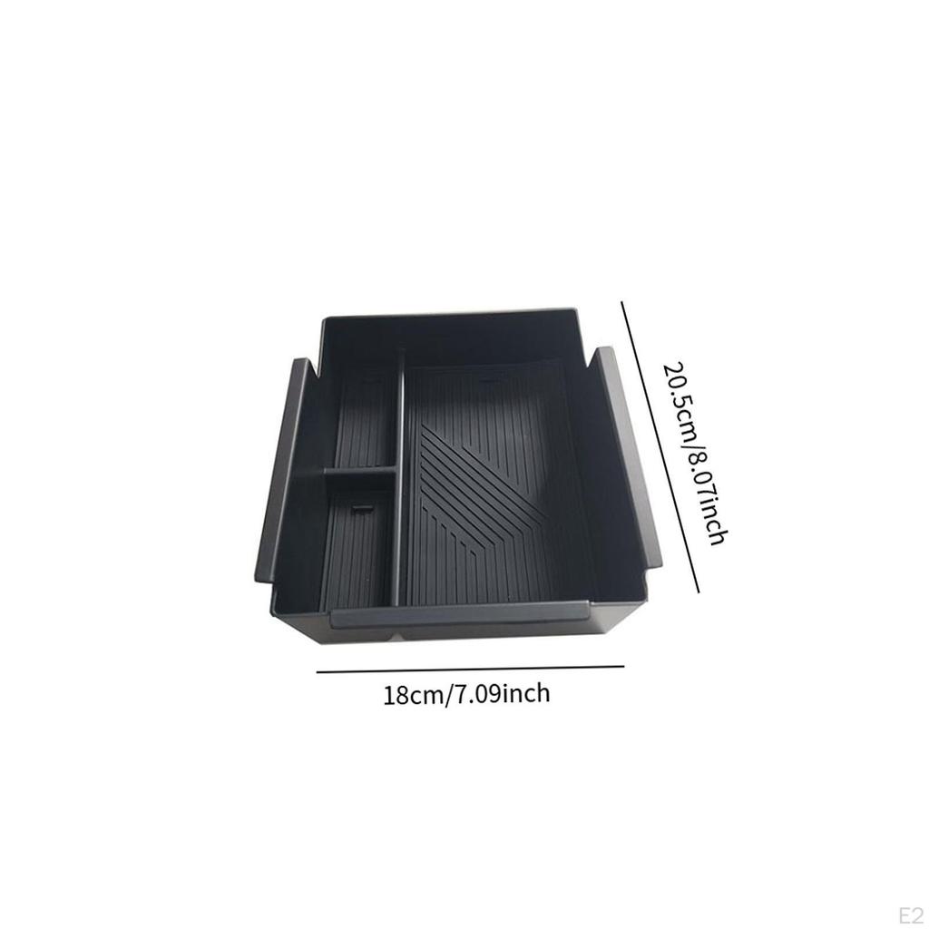 Console Armrest Organizer Tray TPE Black for BYD Yuan PLUS