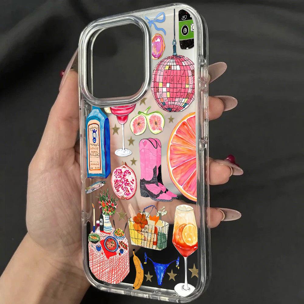 Acrylic Phone Case for iPhone 11 12 13 14 Pro 12 14 16 Pro Max for Samsung A16 A36 A56 S24 FE High-quality Painted Anti-fall Mobile Phone Case