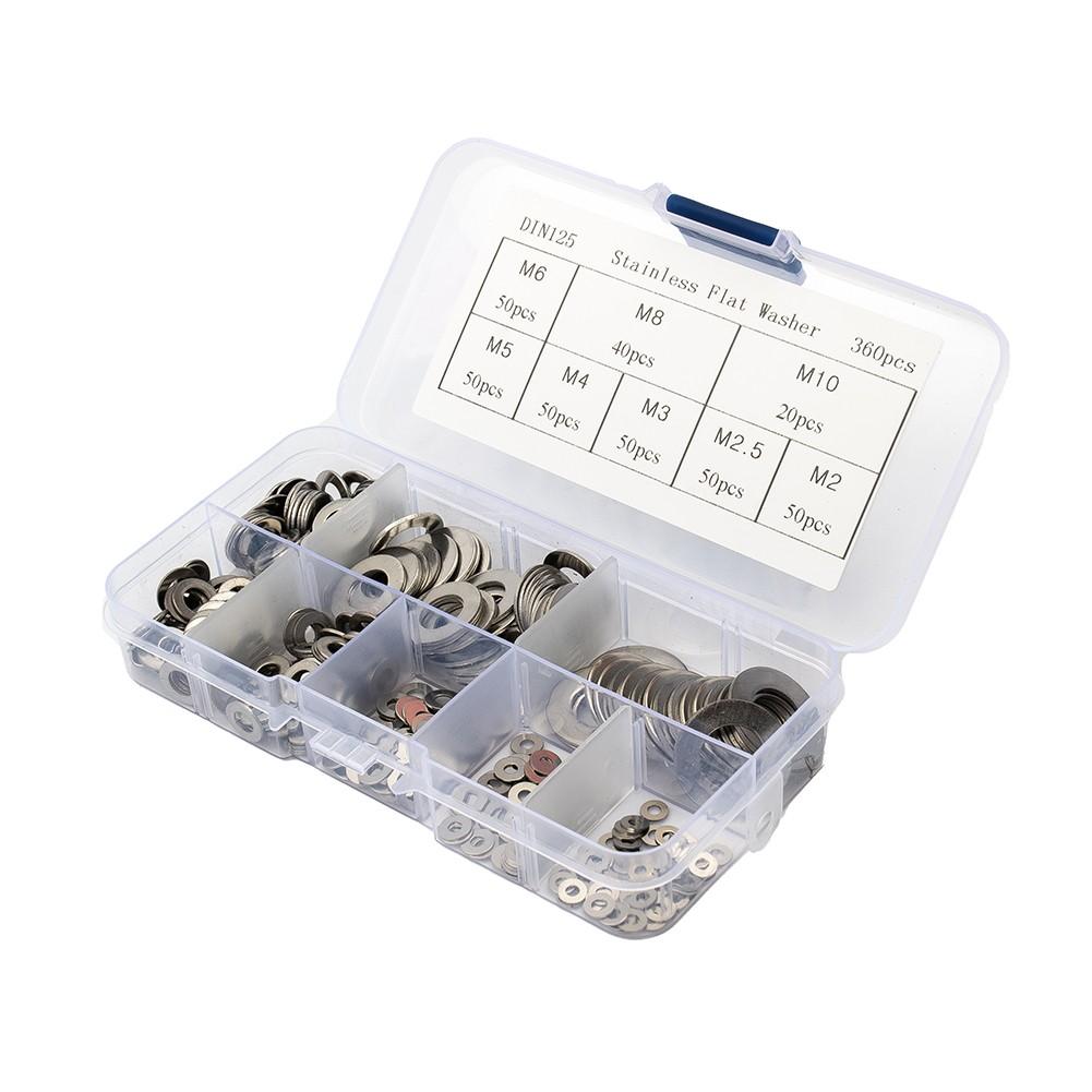 360 шт. плоских шайб из нержавеющей стали — фото 6