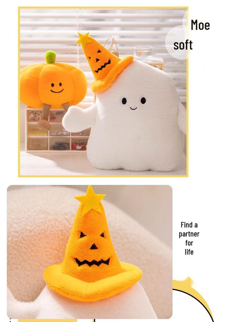 Halloween Pumpkin Plush Toy - Cute Devil Ghost Doll for Kids