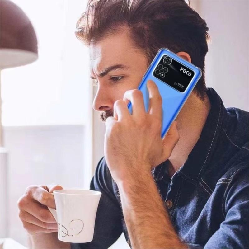 Thick Air-Bag Silicone Clear Phone Case For Xiaomi Poco X2 X3 NFC X4 Pro X4 GT X5 X6 X7 Pro C50 C55 C61 C65 Transparent Cover