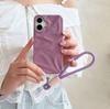 Advanced three-dimensional pleated mobile phone case is suitable for Apple 17promax new iPhone15/14/16 lanyard.