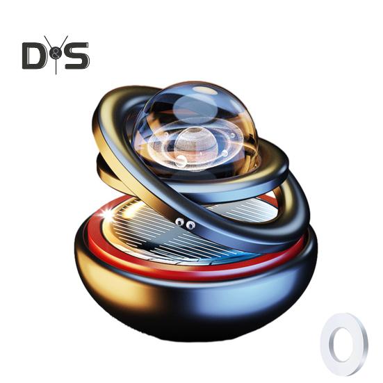 

Автомобильный освежитель воздуха на солнечной энергии, вращающееся кольцо, прозрачная планета, шар, длительный аромат, очистка воздуха, авто ароматерапевтический диффузор, украшение для салона автомобиля чёрный