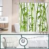 Bamboo Shower Curtain Green Bamboo Forest Tree Japanese Asain Art Rustic Wild Nature Plant Scenic Watercolor Fresh Spa
