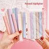 Macaron Color Fluo Pen: Cute Student Planner Highlighter with Oblique Tip for Eye-Friendly Marking