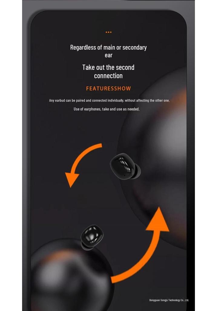 2026 Ultra-Small Wireless Noise-Cancelling Bluetooth Earbuds: Sleep & Sports In-Ear with Long Battery Life, High-End Design