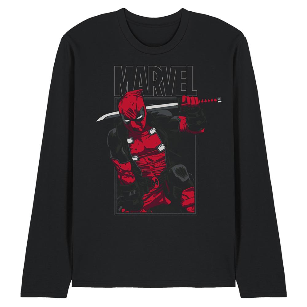 Deadpool Unisex Adult Sword Long-Sleeved T-Shirt
