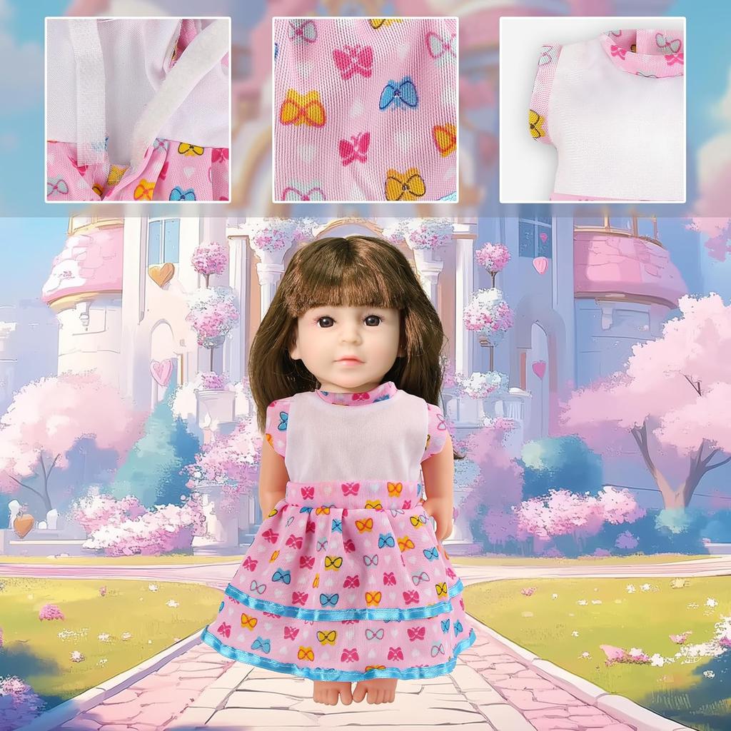 Girl Doll Clothes,12 Sets Doll Clothes Dress for 12 13 14 Inch Dolls, Lovely Baby Doll Outfits Accessories for Christmas Birthday for Little Girl