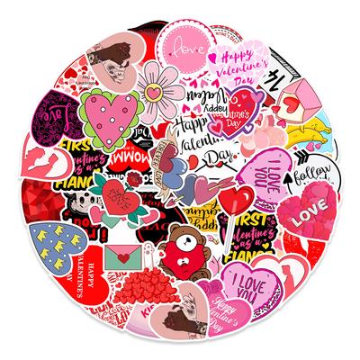 50 Valentine's Day Series Stickers Mobile Phone Computer Laptop Hand Account Decoration Creative Creative Hand Account Stickers