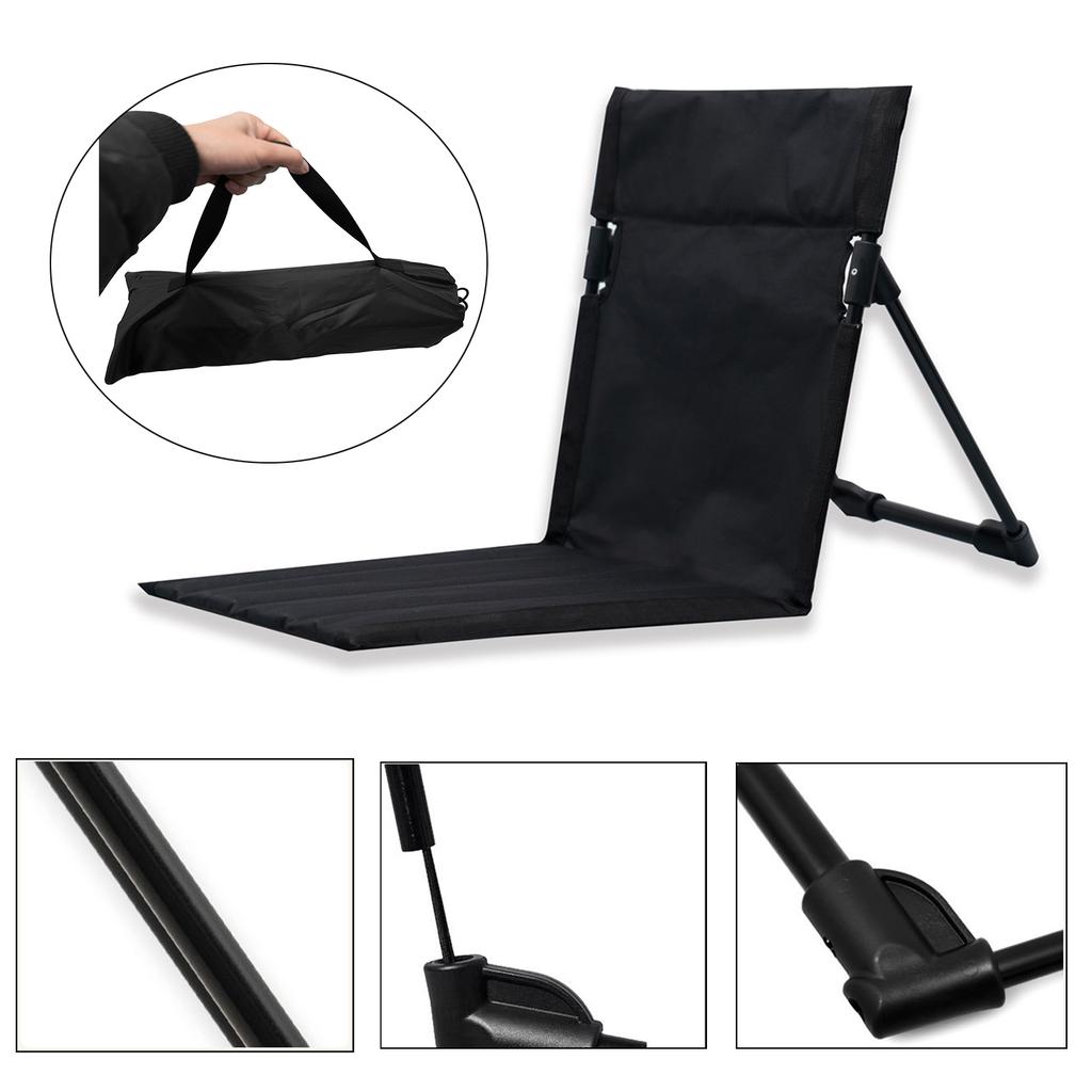 Stadium Seat Cushion Lightweight Padded Folding Chair with Backrest Lazy Chairs for Mountaineering Sports Moisture-Proop