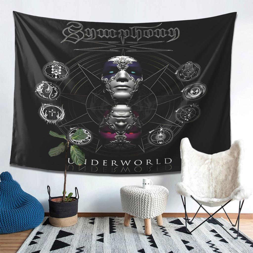 A Symphony X Underworld Themed Tapestry, Made from Durable Fabric with High-Quality Printing, Perfect for Decorating Spaces And Creating an Atmosphere
