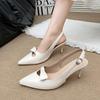 Fashion 2025 Summer Gladiator Low Heel Women Sandals Fashion Pointed Toe Dress Street Style Pumps Zapatos De Mujer